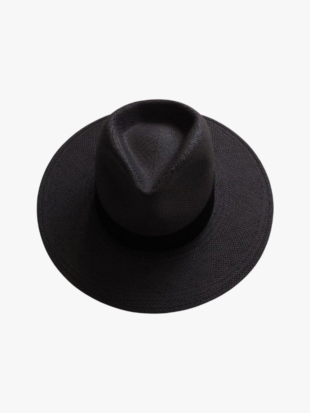 JANESSA LEONE | BLACK STRAW LEATHER HAT